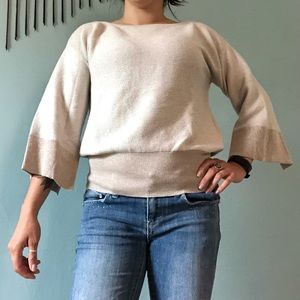 White House Black Market Gold Shimmer Sweater